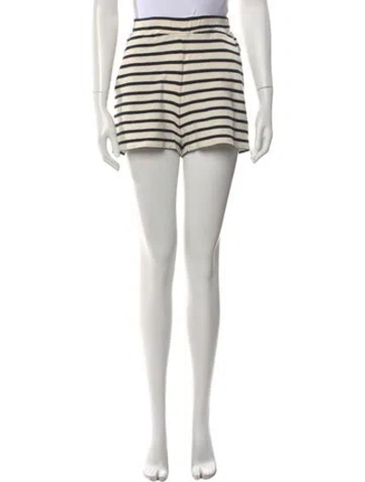 Pre-owned Kule Striped Mini Shorts In Blue