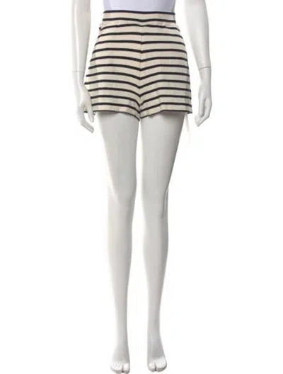 Pre-owned Kule Striped Mini Shorts In Blue