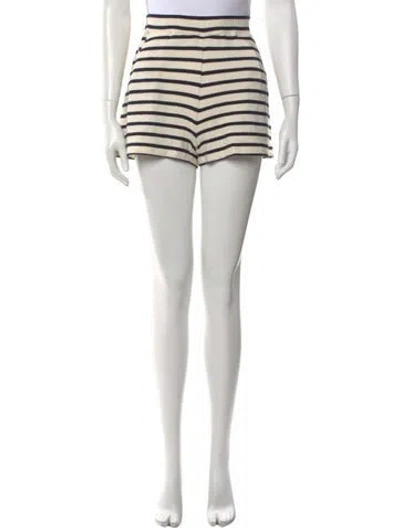 Pre-owned Kule Striped Mini Shorts In Blue