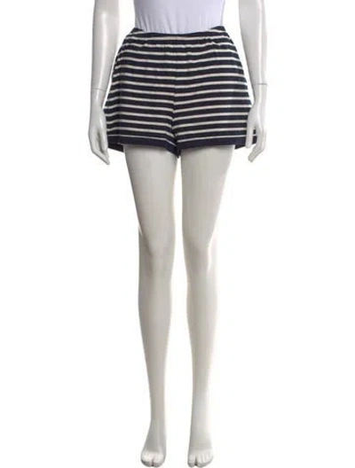 Pre-owned Kule Striped Mini Shorts In Blue