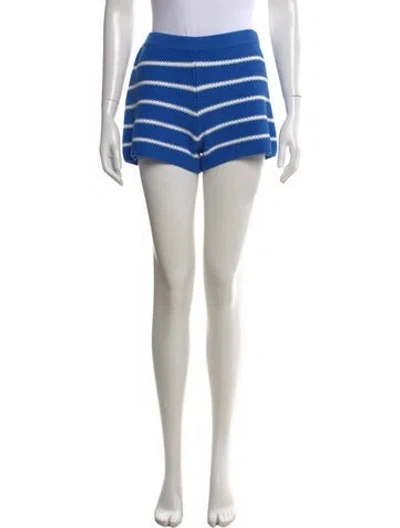 Pre-owned Kule Striped Mini Shorts In Blue