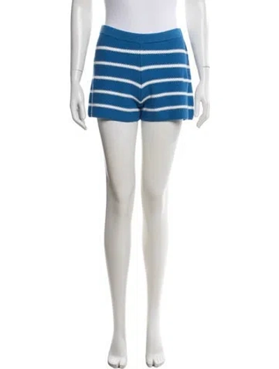 Pre-owned Kule Striped Mini Shorts In Blue