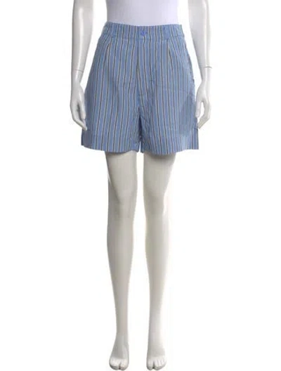 Pre-owned Kule Striped Mini Shorts In Blue