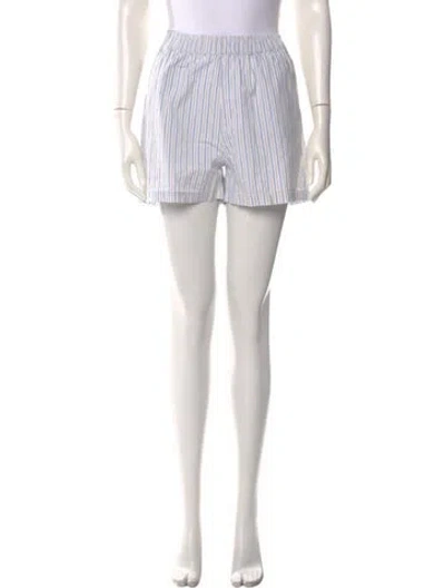 Pre-owned Kule Striped Mini Shorts In Blue