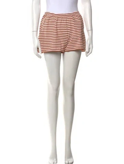 Pre-owned Kule Striped Mini Shorts In Blue