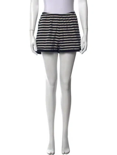 Pre-owned Kule Striped Mini Shorts In Blue