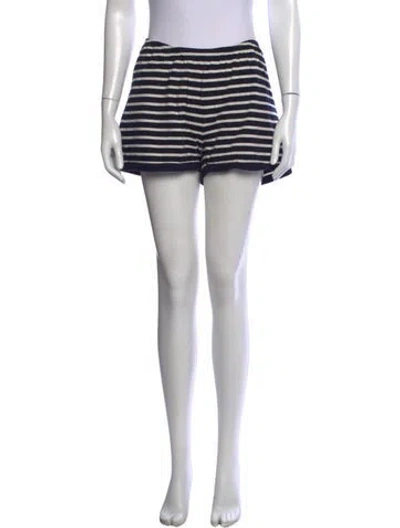 Pre-owned Kule Striped Mini Shorts In Blue