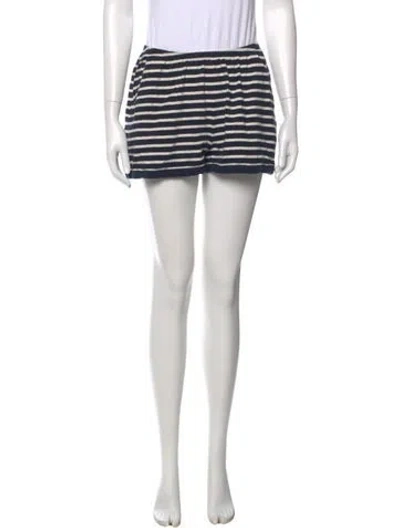 Pre-owned Kule Striped Mini Shorts In Blue