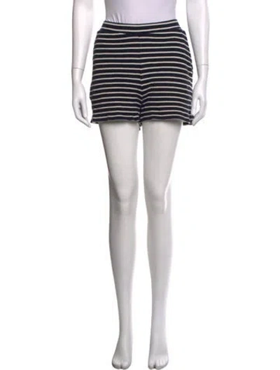Pre-owned Kule Striped Mini Shorts In Blue