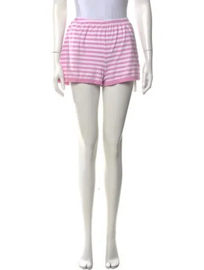 Pre-owned Kule Striped Mini Shorts In Blue