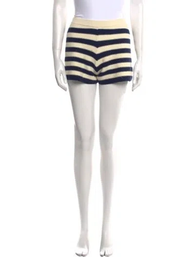 Pre-owned Kule Striped Mini Shorts In Neutral