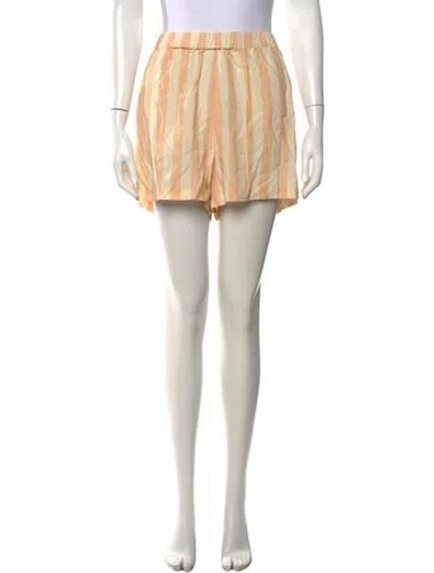 Pre-owned Kule Striped Mini Shorts In Neutrals