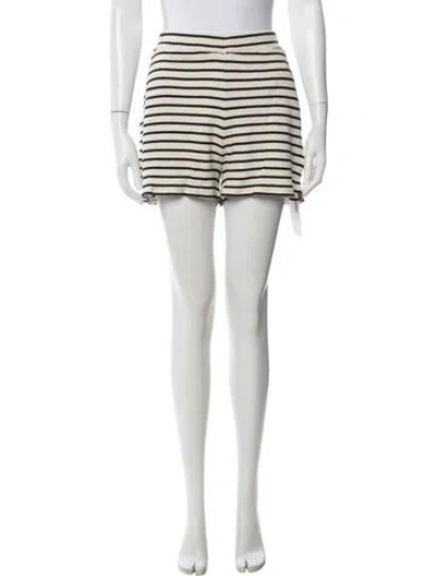 Pre-owned Kule Striped Mini Shorts W/ Tags In Black/white