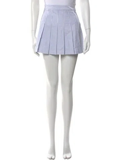 Pre-owned Kule Striped Mini Skirt In Blue