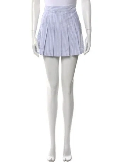 Pre-owned Kule Striped Mini Skirt In Blue
