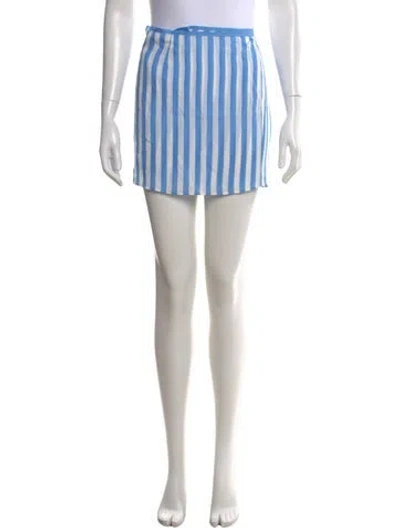 Pre-owned Kule Striped Mini Skirt In Multi