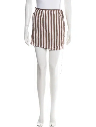 Pre-owned Kule Striped Mini Skirt In Multi