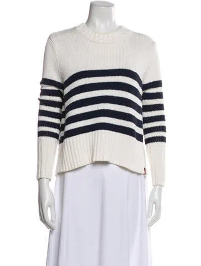 Pre-owned Kule Striped Mock Neck Sweater