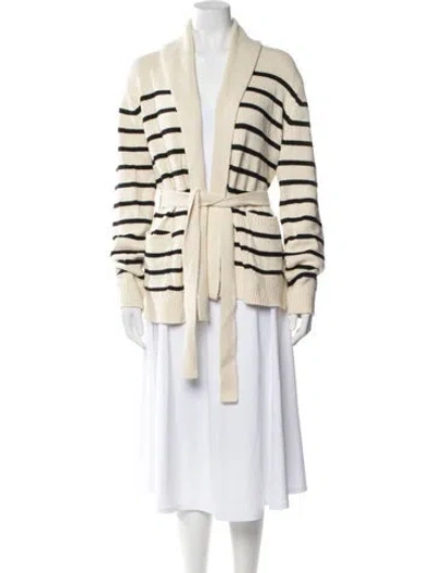 Pre-owned Kule Striped Open Front Sweater
