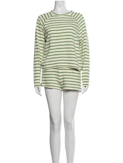 Pre-owned Kule Striped Pajamas In Blue