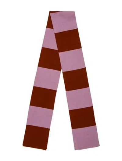Pre-owned Kule Striped Scarf In Brown