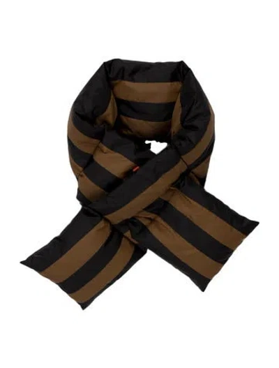 Pre-owned Kule Striped Scarf In Brown