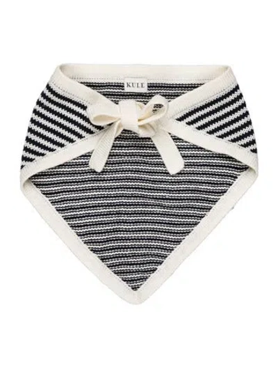 Pre-owned Kule Striped Scarf In White