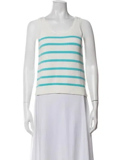 Pre-owned Kule Striped Scoop Neck Top In Multicolor