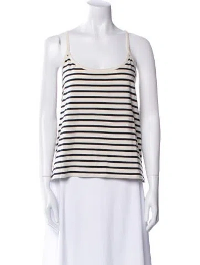 Pre-owned Kule Striped Scoop Neck Top In Neutral