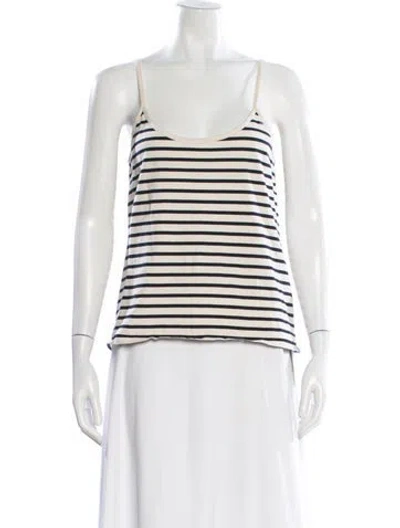 Pre-owned Kule Striped Scoop Neck Top In Neutral
