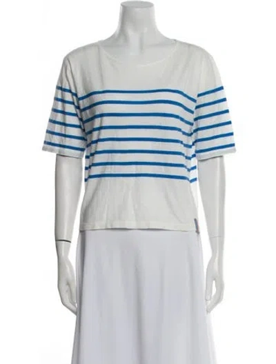 Pre-owned Kule Striped Scoop Neck T-shirt W/ Tags In Multi