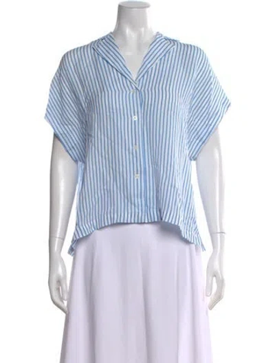Pre-owned Kule Striped Short Sleeve Top In Multi