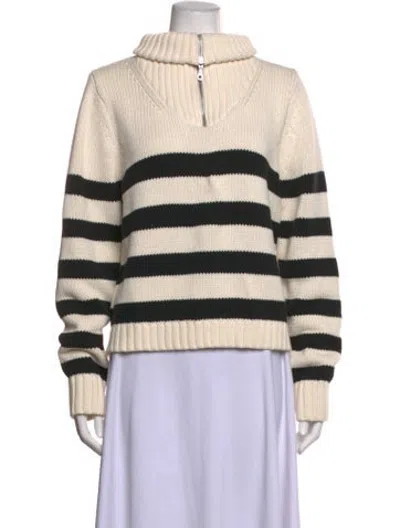 Pre-owned Kule Striped Turtleneck Sweater W/ Tags In Neutrals