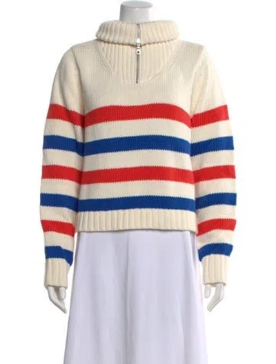 Pre-owned Kule Striped Turtleneck Sweater W/ Tags In Orange