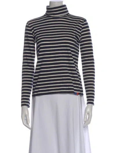 Pre-owned Kule Striped Turtleneck Top