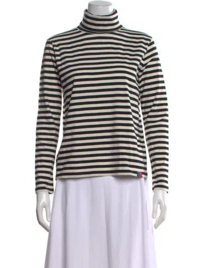 Pre-owned Kule Striped Turtleneck Top