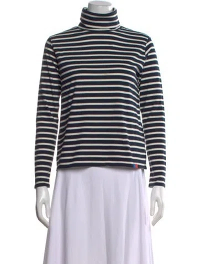 Pre-owned Kule Striped Turtleneck Top