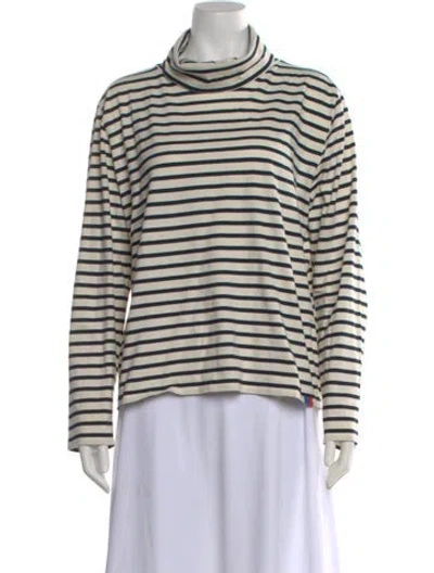 Pre-owned Kule Striped Turtleneck Top