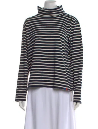 Pre-owned Kule Striped Turtleneck Top