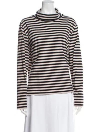 Pre-owned Kule Striped Turtleneck Top In Multi