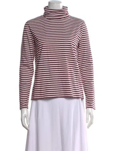 Pre-owned Kule Striped Turtleneck Top In Multi