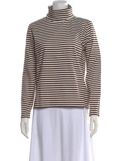 Pre-owned Kule Striped Turtleneck Top In Multi