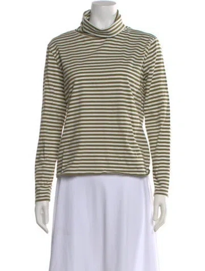 Pre-owned Kule Striped Turtleneck Top In Multi
