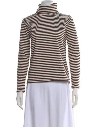 Pre-owned Kule Striped Turtleneck Top In Multi