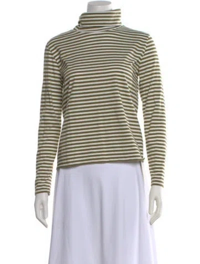Pre-owned Kule Striped Turtleneck Top In Multi