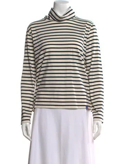 Pre-owned Kule Striped Turtleneck Top In Multi