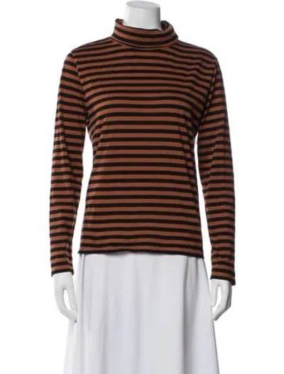 Pre-owned Kule Striped Turtleneck Top In Multi
