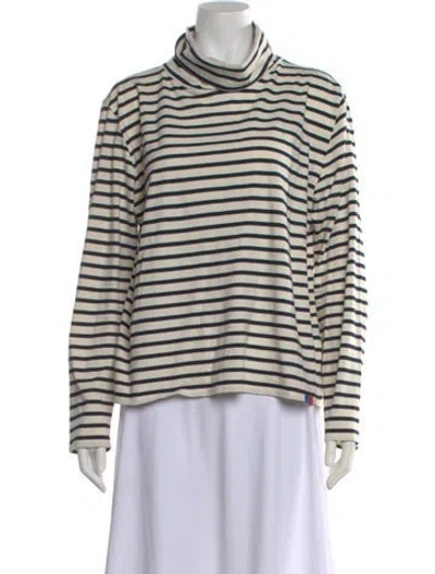 Pre-owned Kule Striped Turtleneck Top W/ Tags In Multi