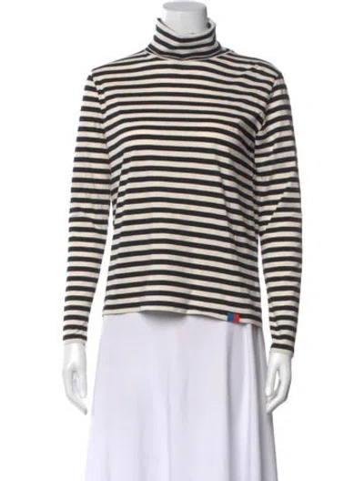 Pre-owned Kule Striped Turtleneck Top W/ Tags In White