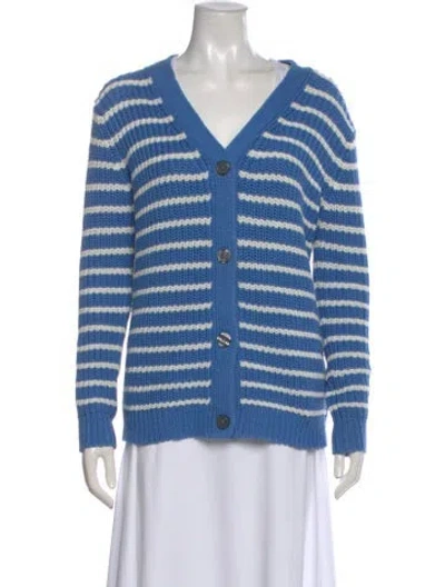 Pre-owned Kule Striped V-neck Sweater In Multi